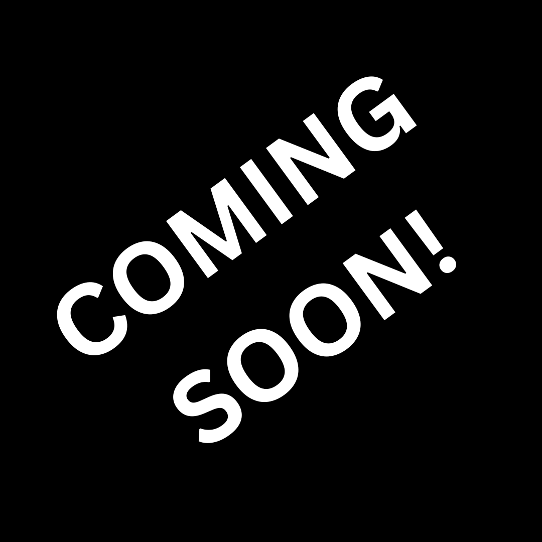 "Coming Soon" written in white font on black background